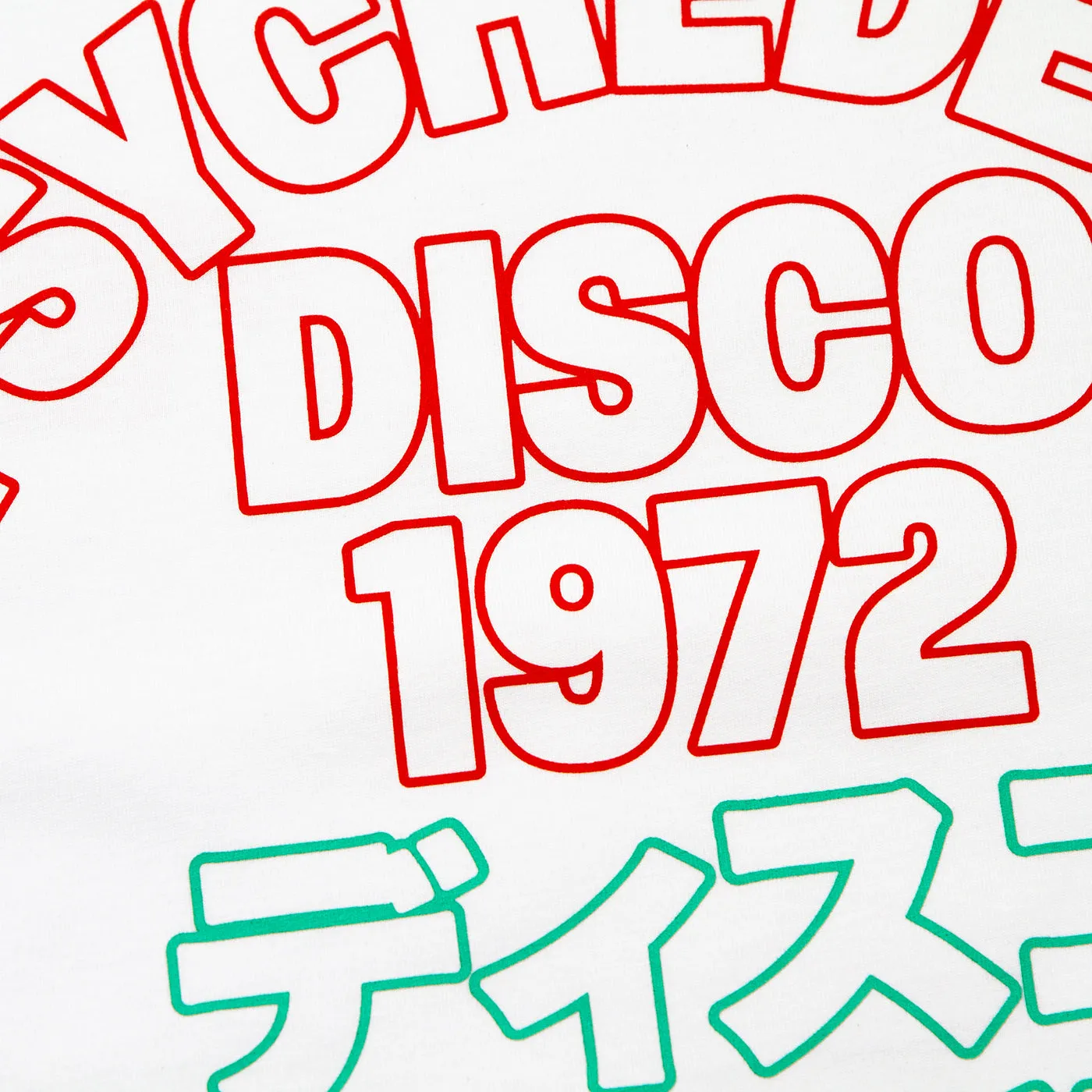 Outline 1972 Psychedelic Disco Back Print - Tshirt - White