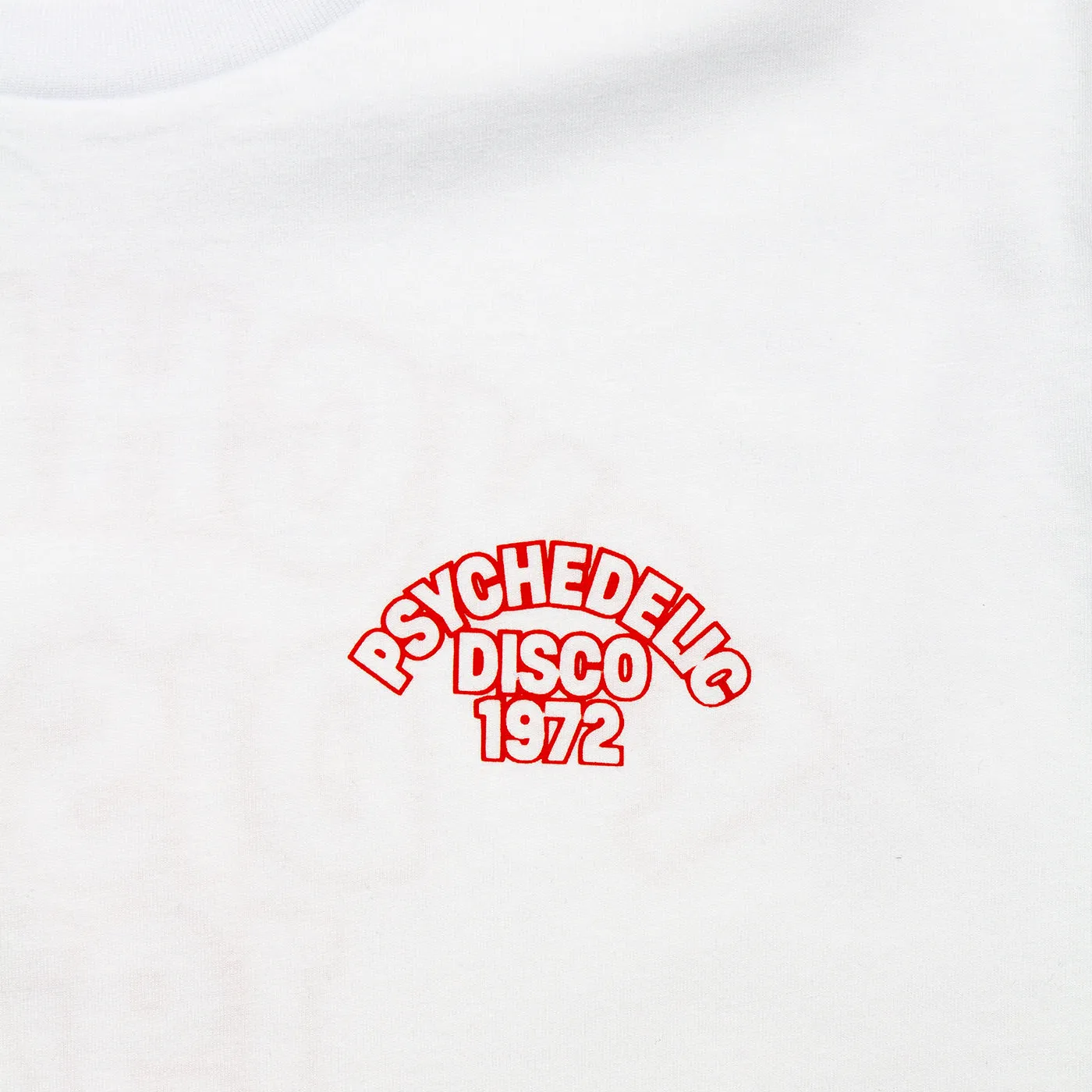 Outline 1972 Psychedelic Disco Back Print - Tshirt - White