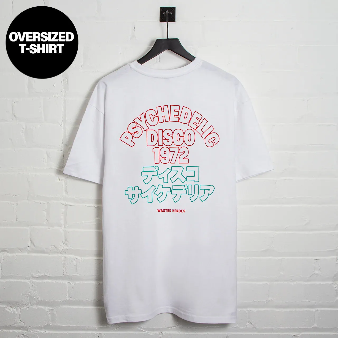 Outline 1972 Psychedelic Disco Back Print - Tshirt - White