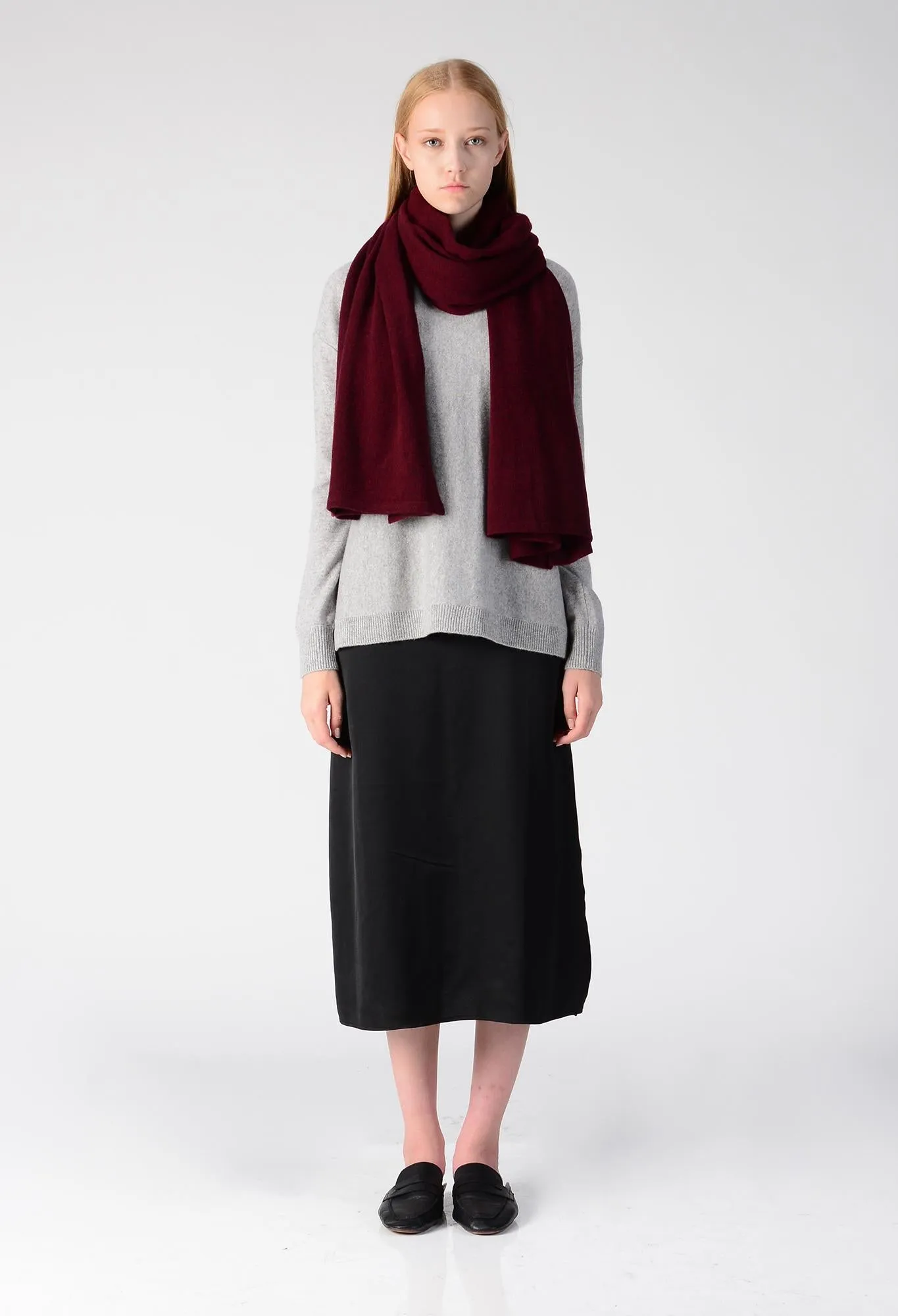 Oversized Scarf_Burgundy