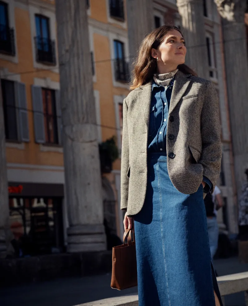 Part Two Lira Brown Tweed Blazer