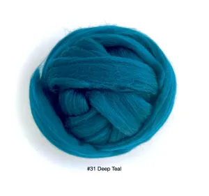 Polish Merino Wool Top - Deep Teal