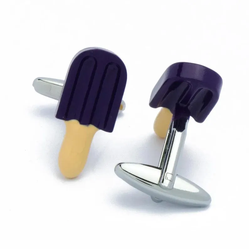 Purple Popsicle Cufflinks