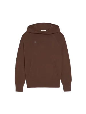 Recycled Cashmere Hoodie—chestnut brown