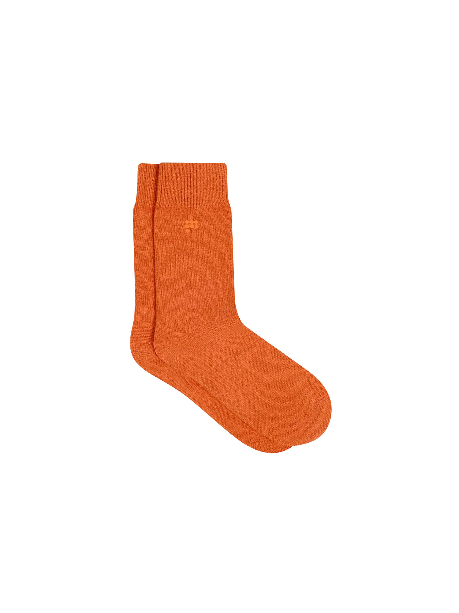 Recycled Cashmere Socks—cinnamon orange