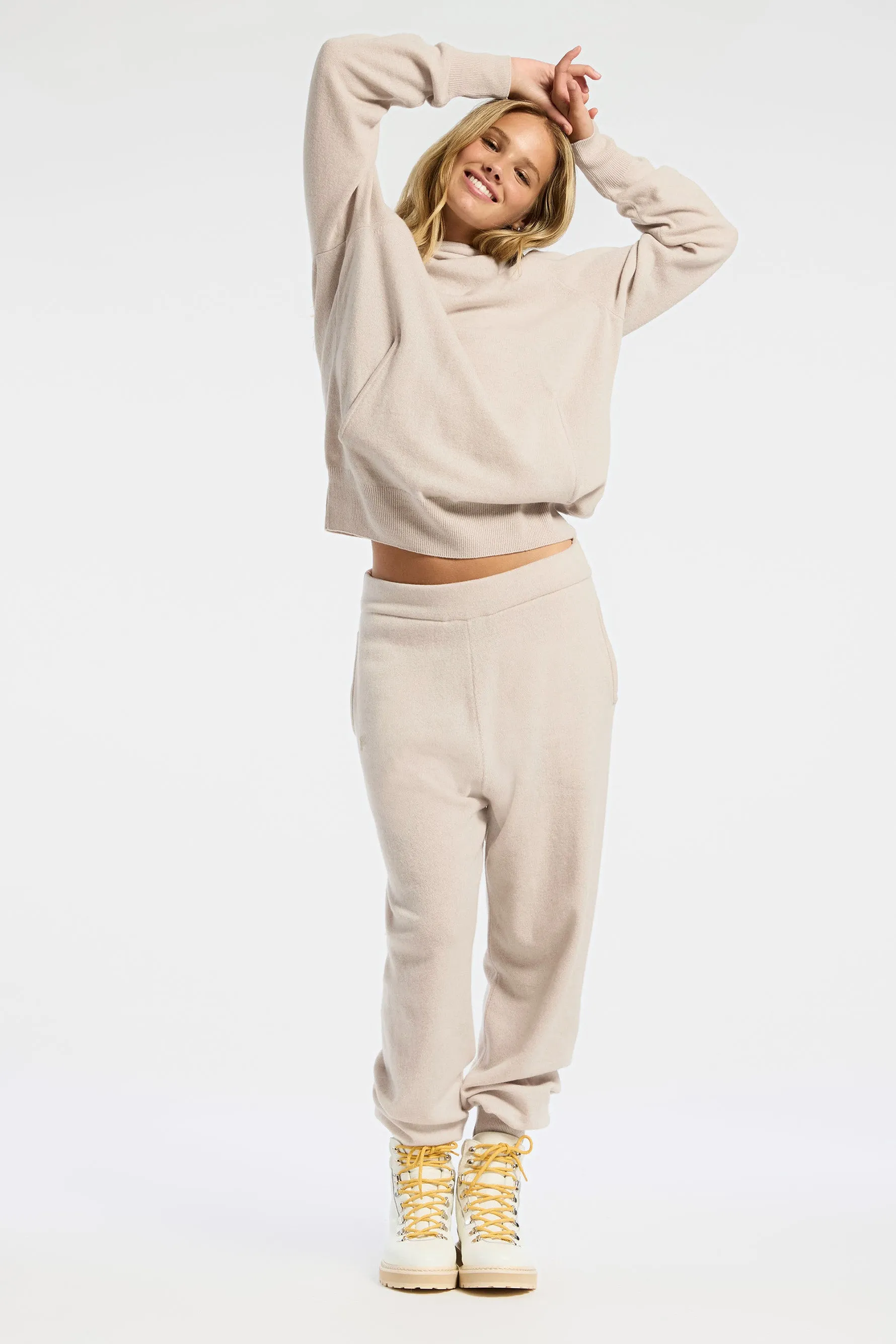 Recycled Cashmere Trackpants - Oatmeal