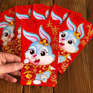 SALE - Blue Rabbit - Red Money Envelopes (6 pack)