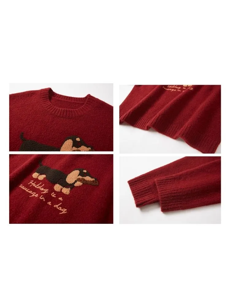 Sausage dog soft sticky sweater【s0000004888】