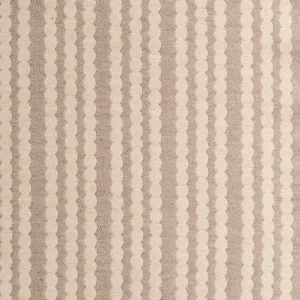 Scallop Stripe Merino Wool Fabric Mushroom