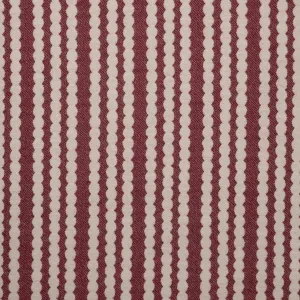 Scallop Stripe Merino Wool Fabric Redwood sample