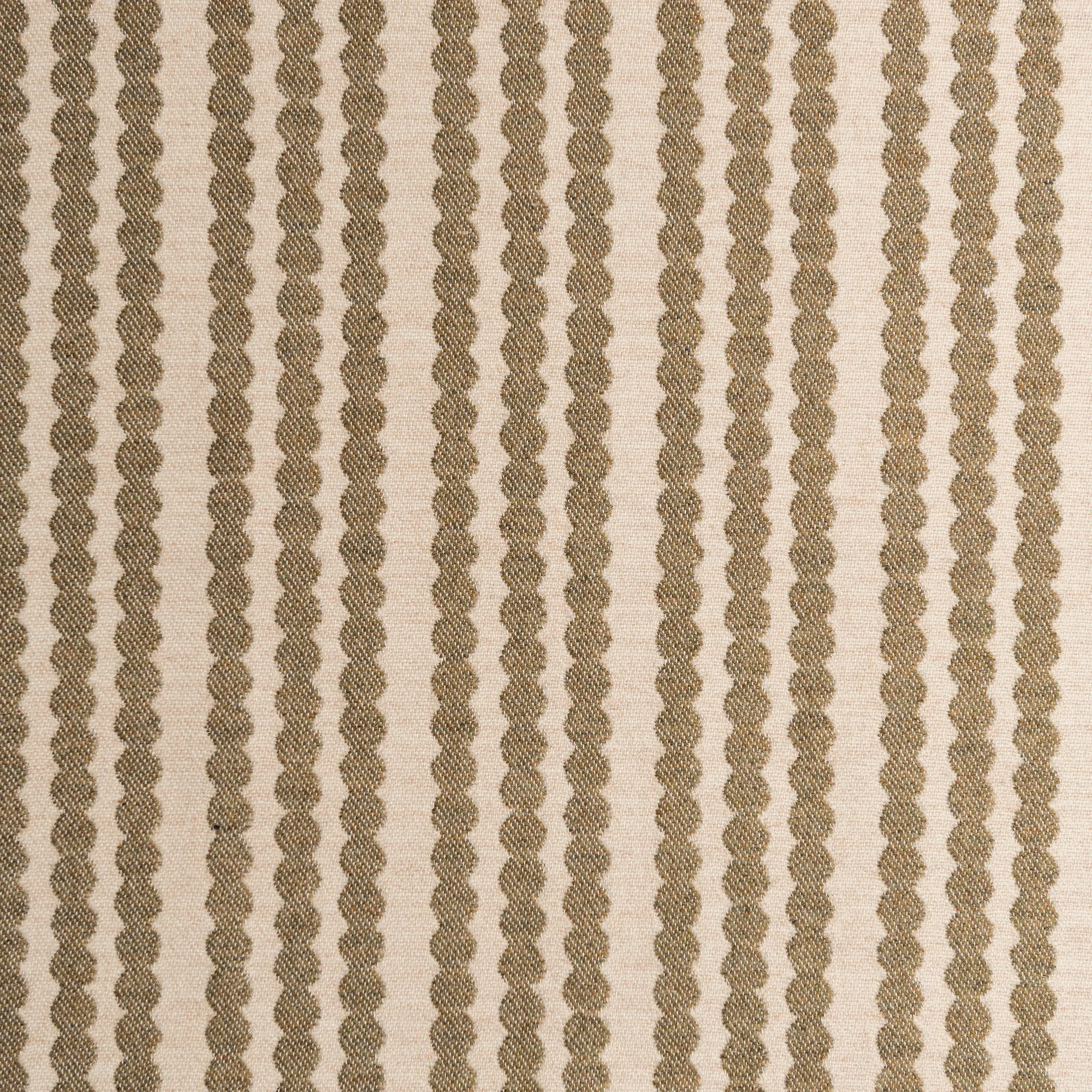 Sage Scallop Stripe Sample - Luxurious Merino Wool Fabric