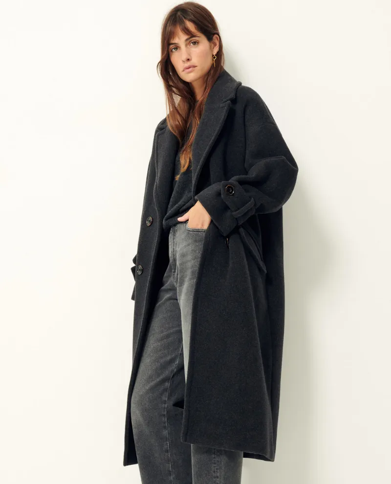 Sessun Mia Carbonella Wool Coat