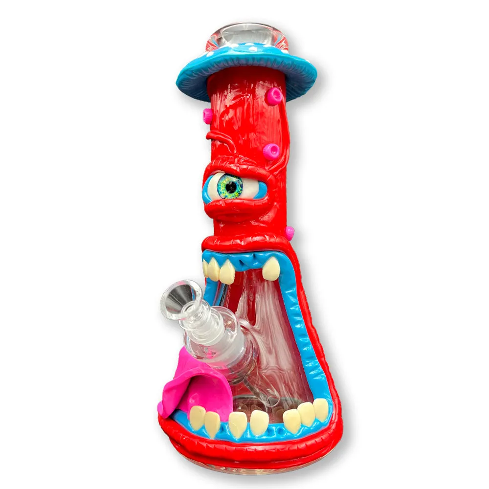 Shroom Monster - 32cm Thick Glass 3D Waterpipe Bong