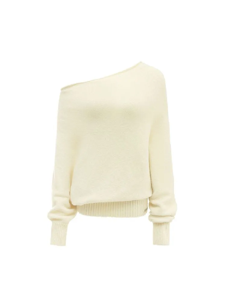 Slant Shoulder Sweater【s0000010646】