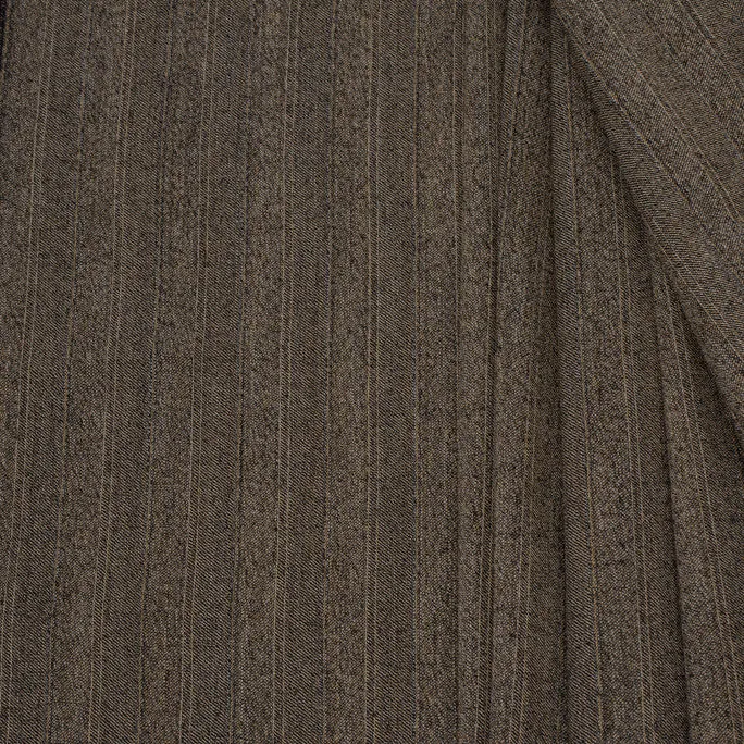 Striped Brown Suiting Fabric 214