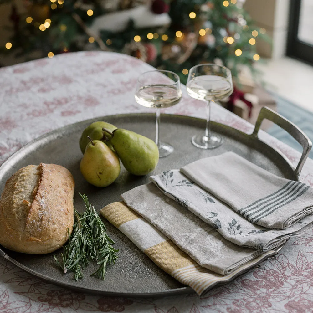 Striped Napkins, Black and Ivory