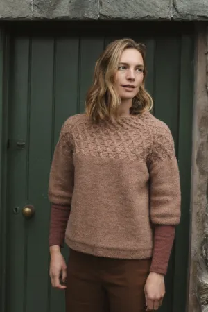 The Elba British Wool Sweater in Old Rose