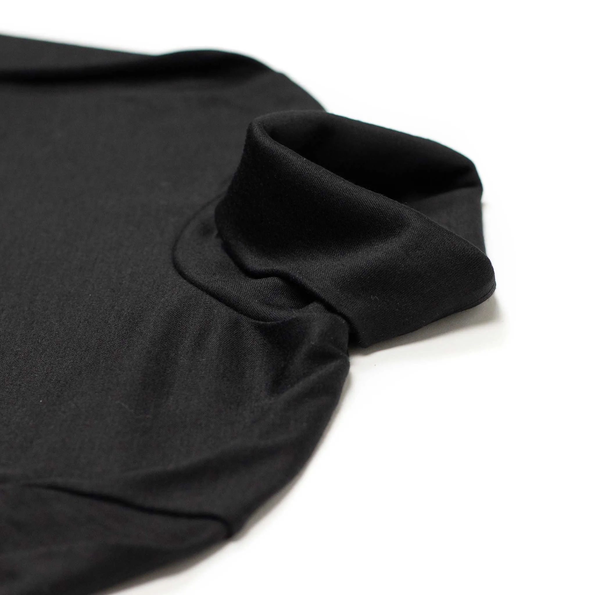 Turtleneck in black wool jersey