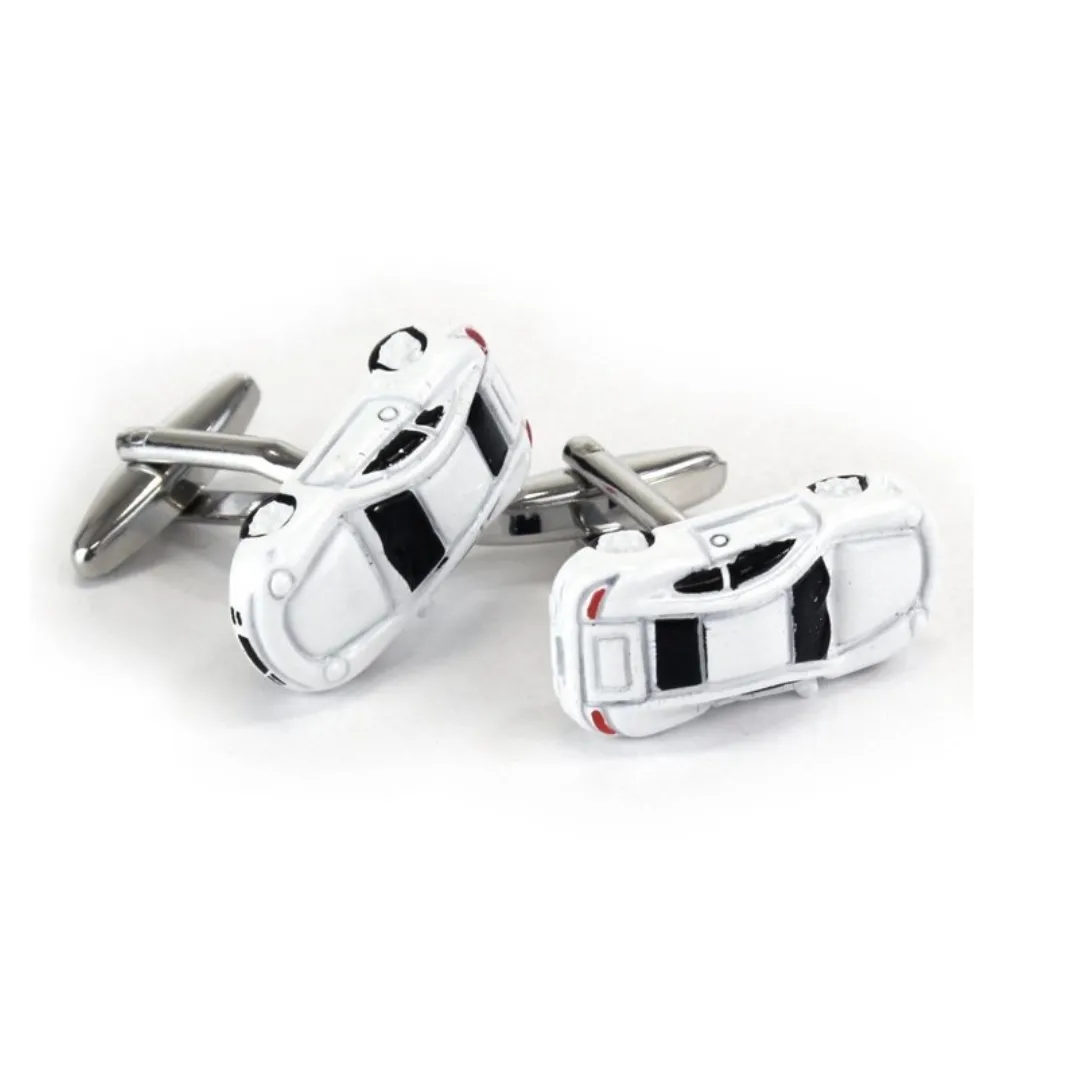 White Car Cufflinks