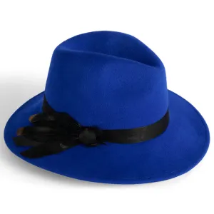 Wool Felt Ladies Fedora - Cobolt by Failsworth